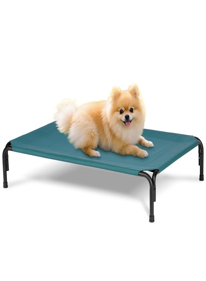 PVY Elevated Dog Bed for Outdoor, Medium Raised Dogs Cot for Training, Cooling Pet Beds with Washable Mesh, Indestructible Lifted Platform for Outside Camping, 35 inch Green - Image 1